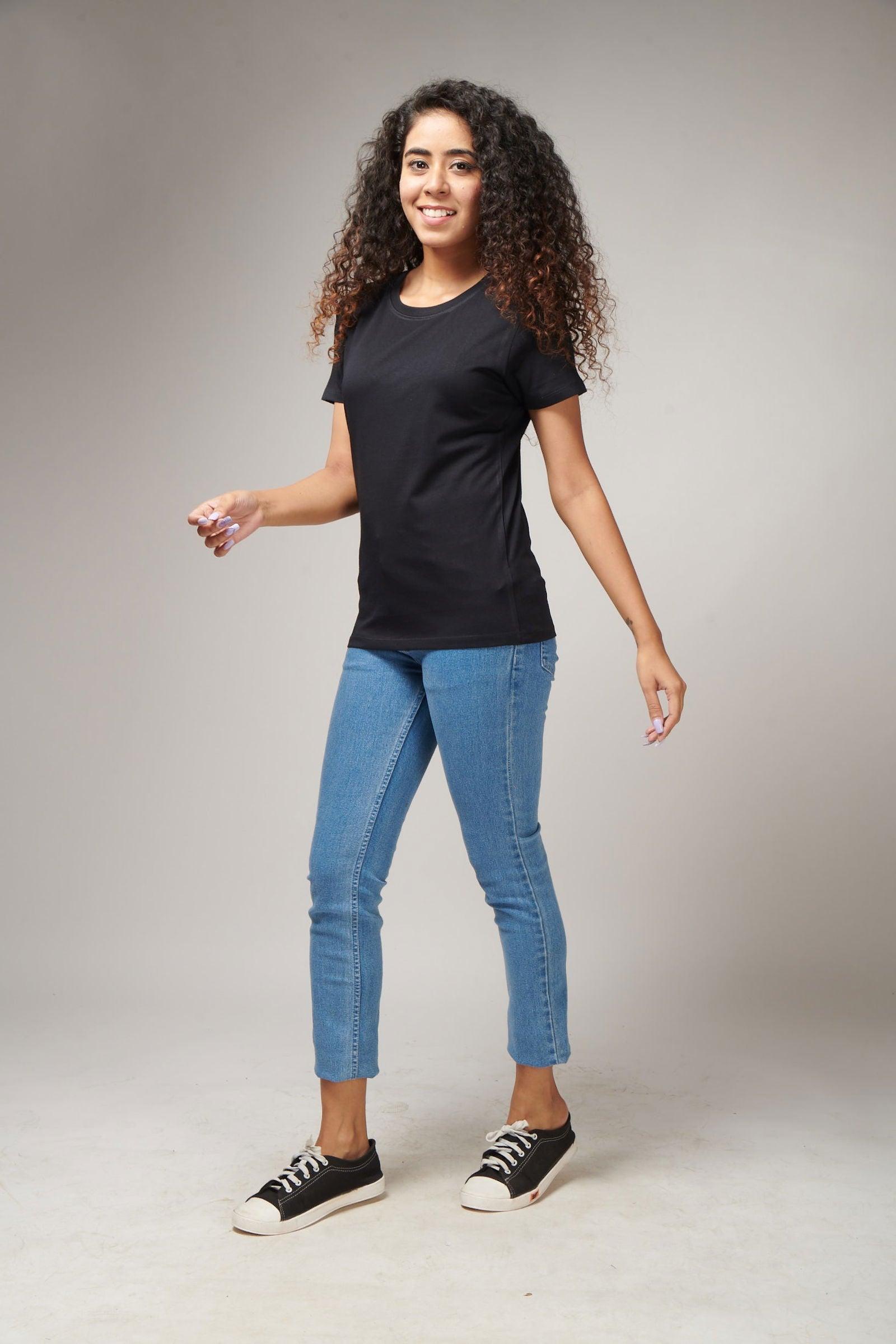Black Women's Half Sleeve T-Shirt - House Of Hustlers