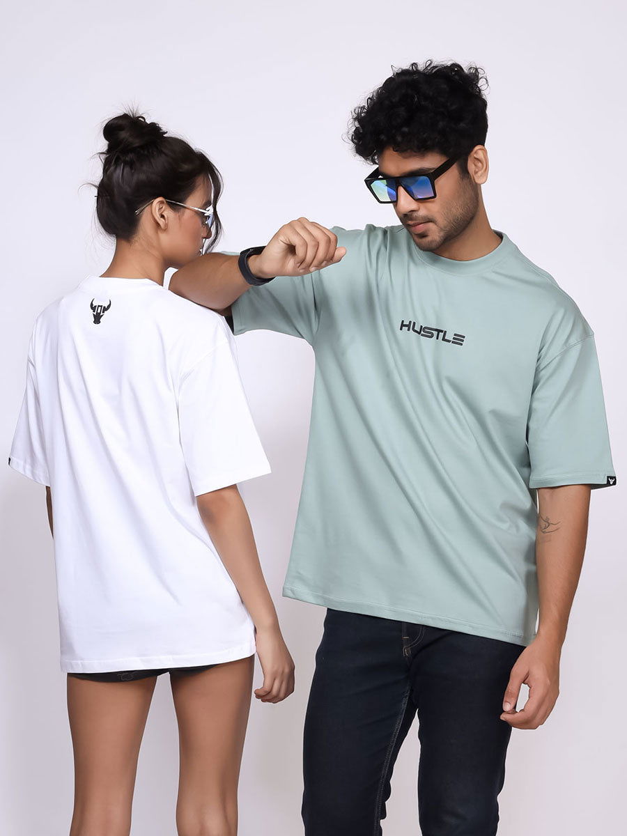 Pack of 2 - 'Hustle' Unisex Oversized Tee - House Of Hustlers