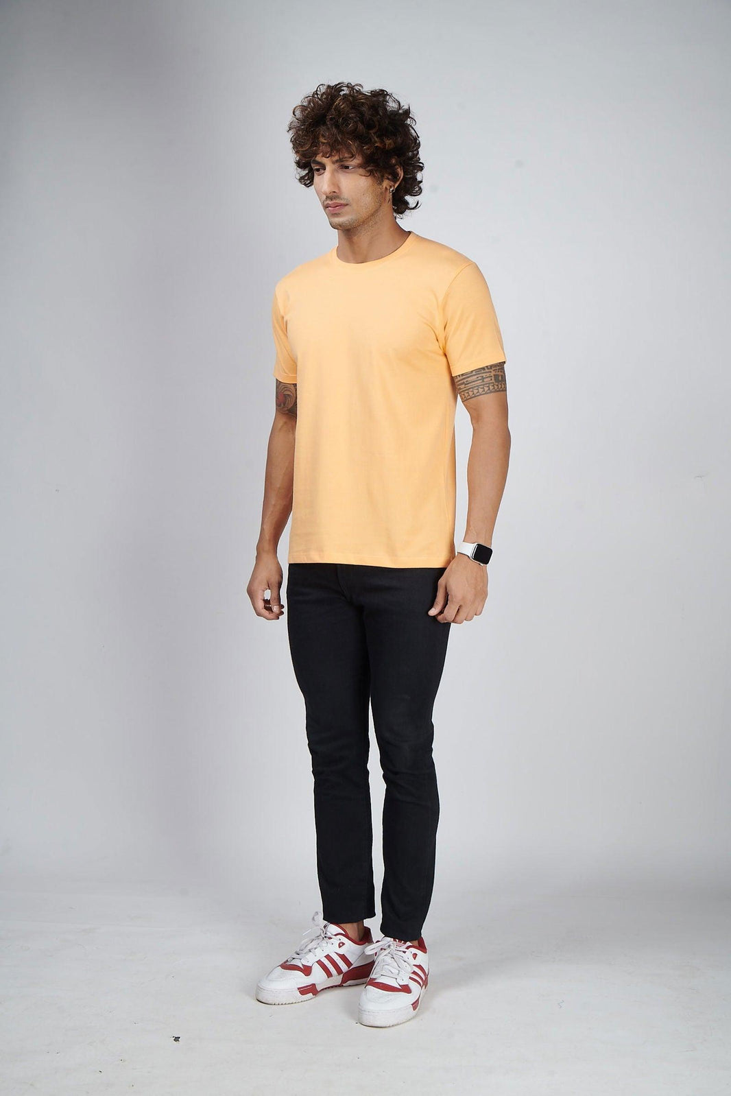 Sunlight Orange Men's Half Sleeve T-Shirt - House Of Hustlers