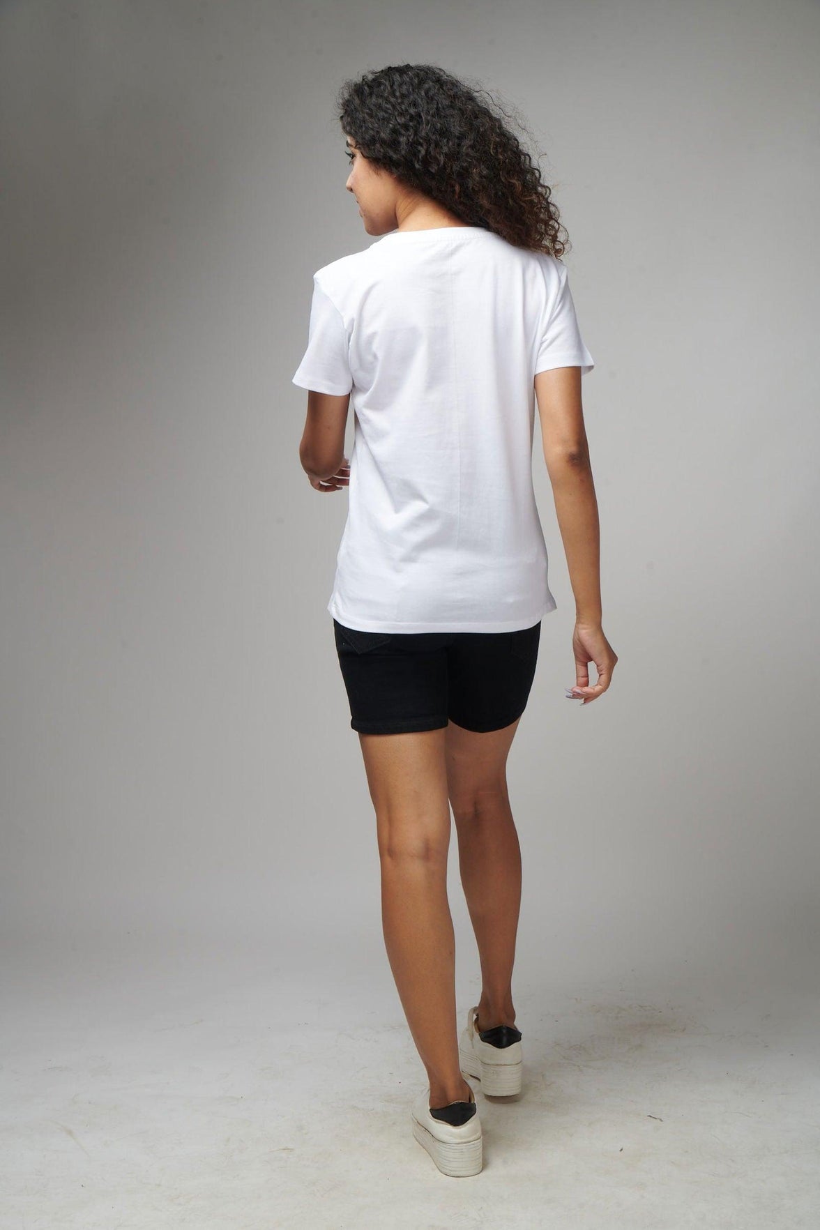 White Women's Half Sleeve T-Shirt - House Of Hustlers