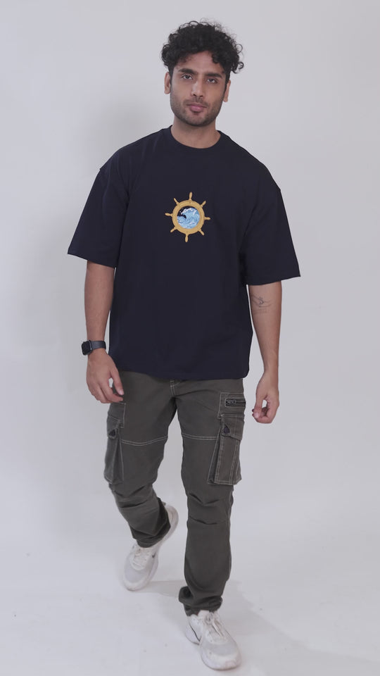 'Skilled Sailor' Streetwear Unisex Oversized Tee