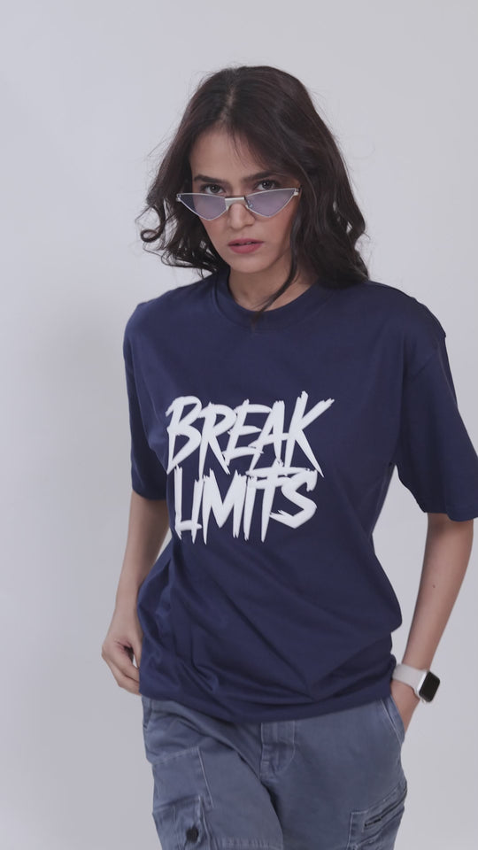 'Break Limits' Unisex Oversized Graphic Tee