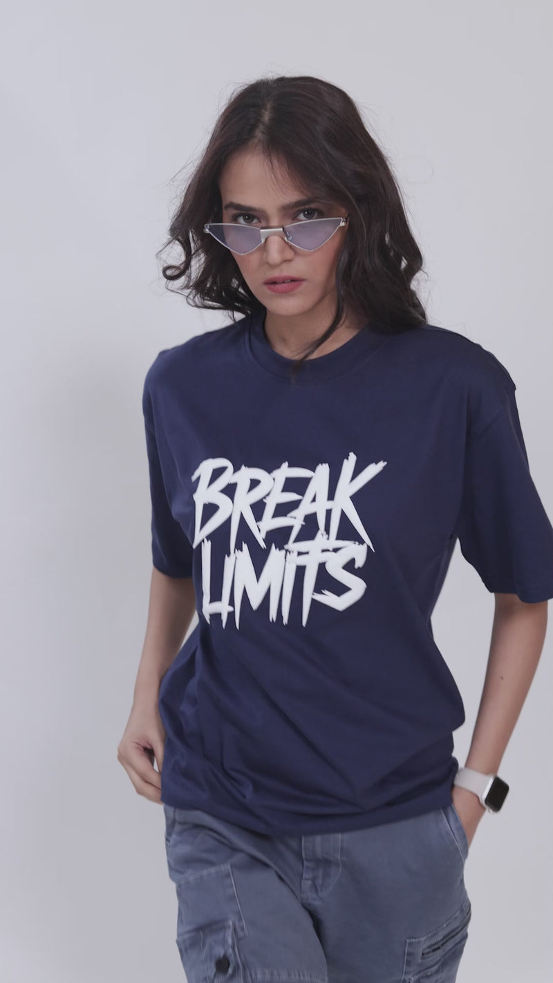 'Break Limits' Unisex Oversized Graphic Tee